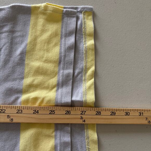 Lacoste Men's Size 8 Yellow Gray Classic Striped Casual Everyday Golf Polo Shirt - Picture 5 of 9